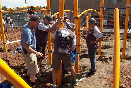 school community build playgrounds